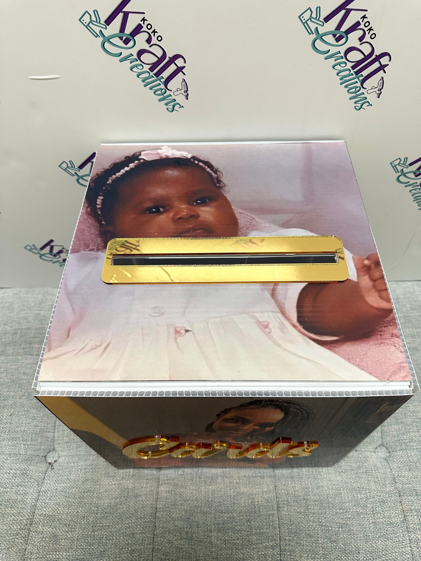 Photo cube card box